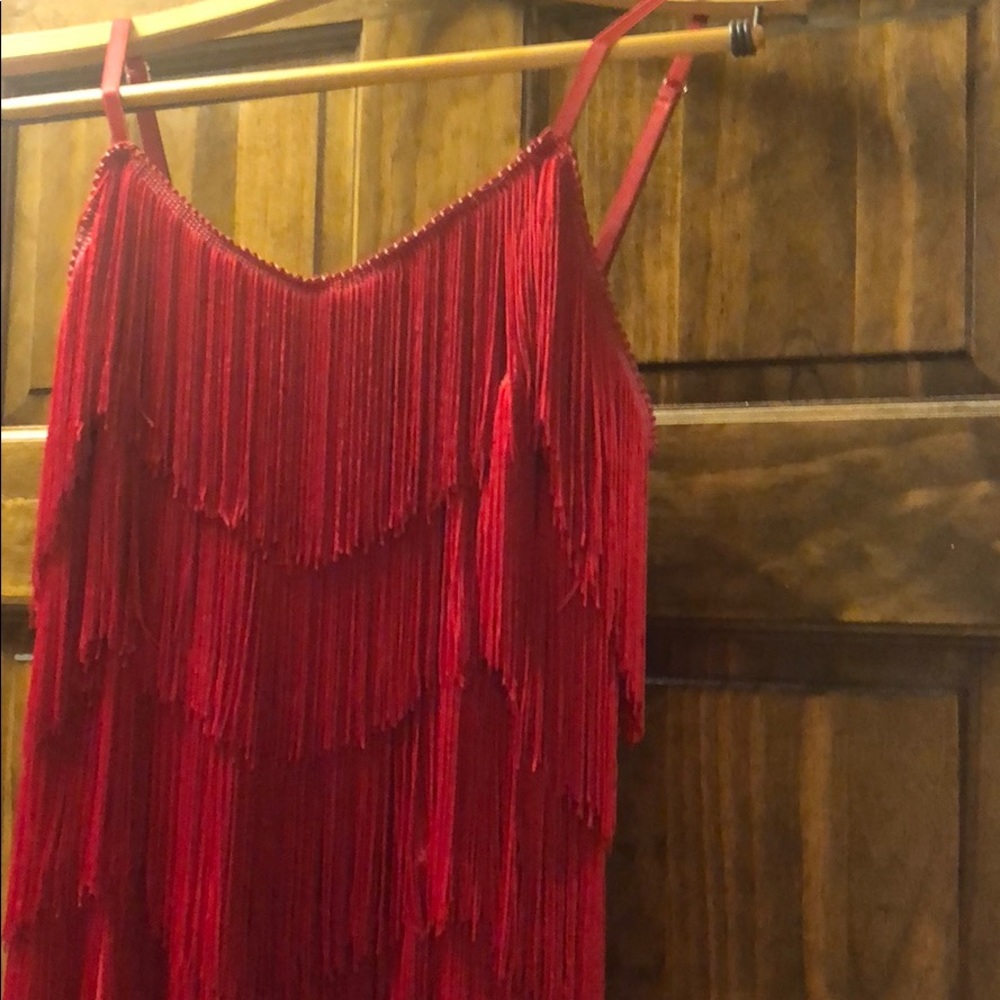 GATSBY Swinger Dance Slinky Fringe Dress Costume S